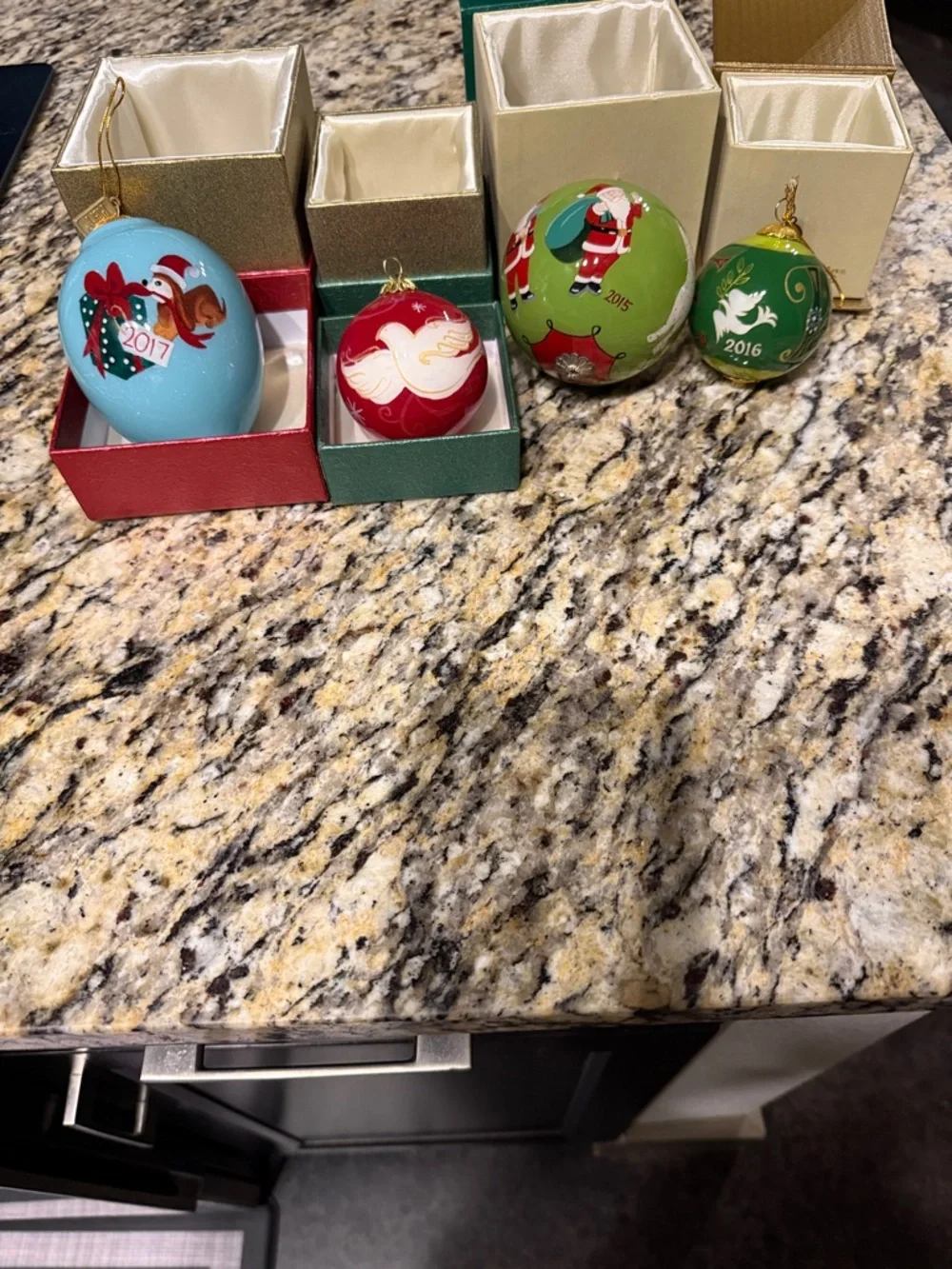 Pier 1 Hand-Painted Holiday Ornaments All four for one price